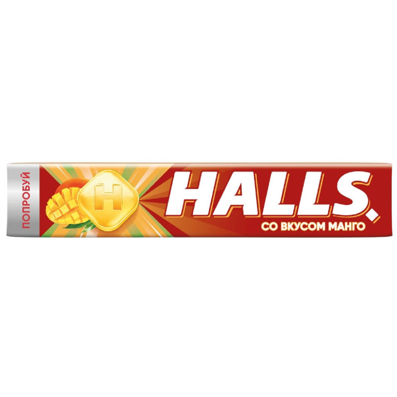 Карамель Halls леденцовая со вкусом манго, 25г