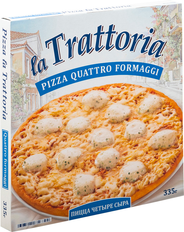 Пицца La Trattoria 4 сыра, 335г — фото 1