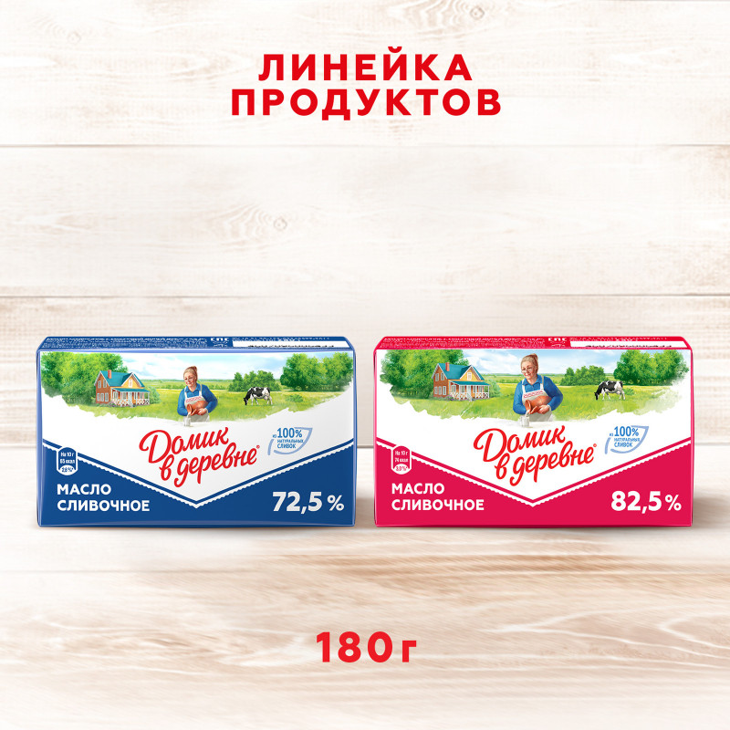 Масло сливочное Домик в Деревне 72.5%, 180г — фото 4