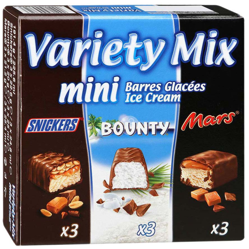 Набор мороженого Mars Mars Variety Mix Мars+Snickers покрытое глазурью
