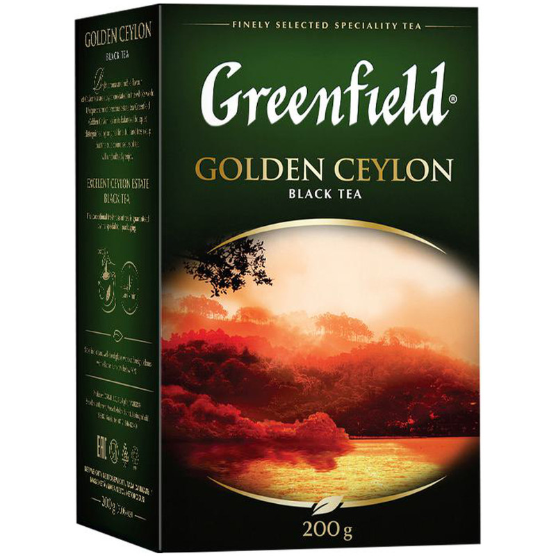 Чай Greenfield Золотой Цейлон чёрный цейлонский листовой, 200г — фото 2
