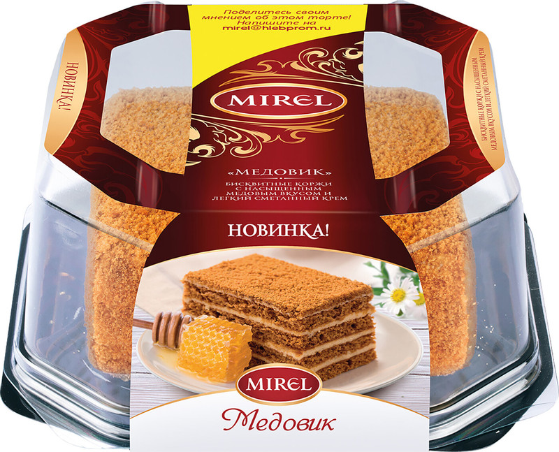 Торт Mirel Медовик со сметанным кремом, 550г
