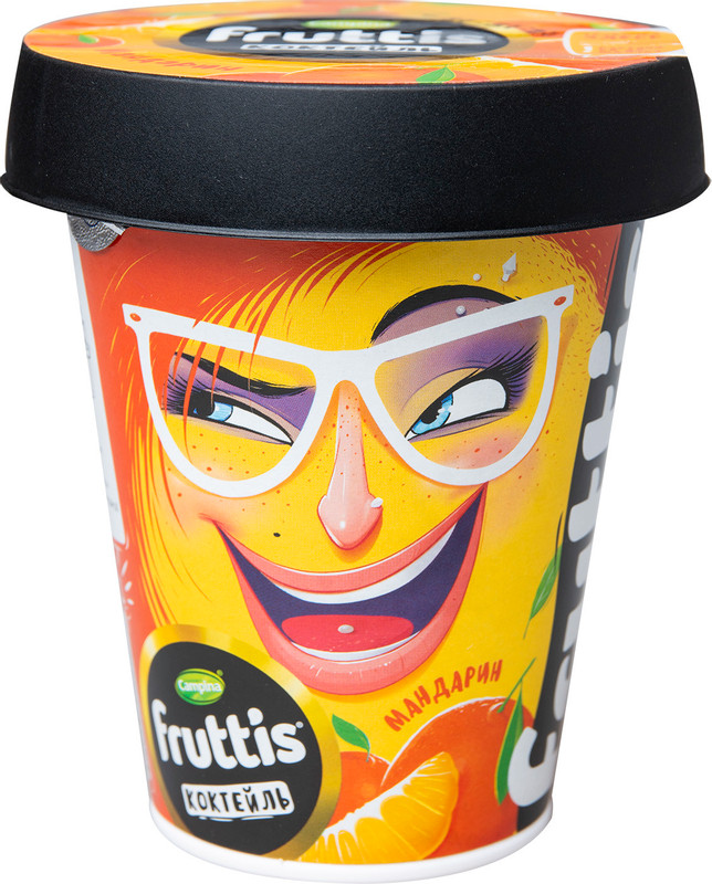 Коктейль йогуртный Fruttis сок мандарина 2.5%, 265мл — фото 2