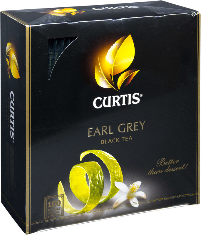 Чай Curtis Earl Grey чёрный ароматизированный в сашетах, 100х2г — фото 3