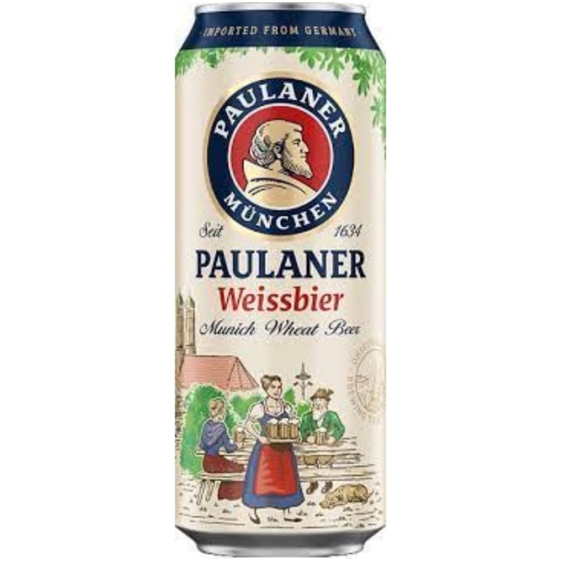 Пиво Paulaner Hefe-Weissbier светлое нефильтрованное 5.5%, 500мл