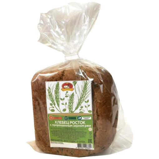 Хлеб Красноармейский Хлеб Росток с пророщенным зерном ржи нарезка, 350г