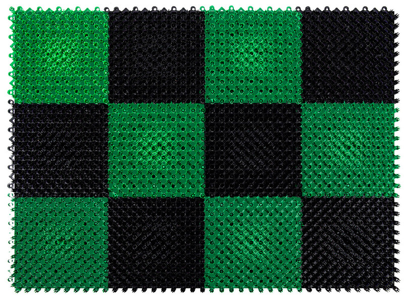 Коврик Vortex придверный Травка Черно-зелёная, 42х56см