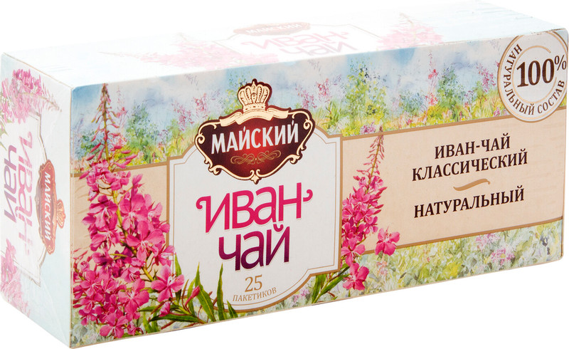 Напиток чайный Майский Иван-чай классический в пакетиках, 25х1.5г — фото 1
