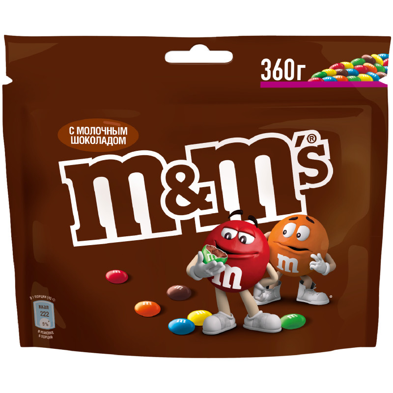 Конфеты M&M's драже c молочным шоколадом для компании, 360г