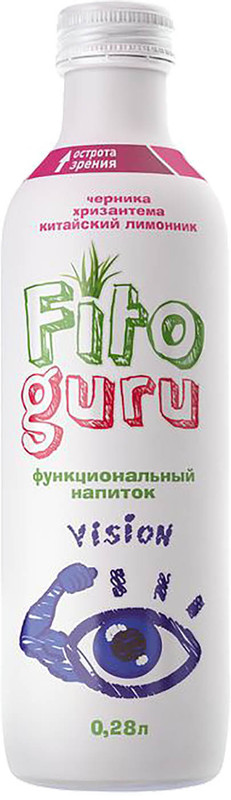 Напиток сокосодержащий Fitoguru Vision черника-чёрная смородина-бархатцы, 280мл