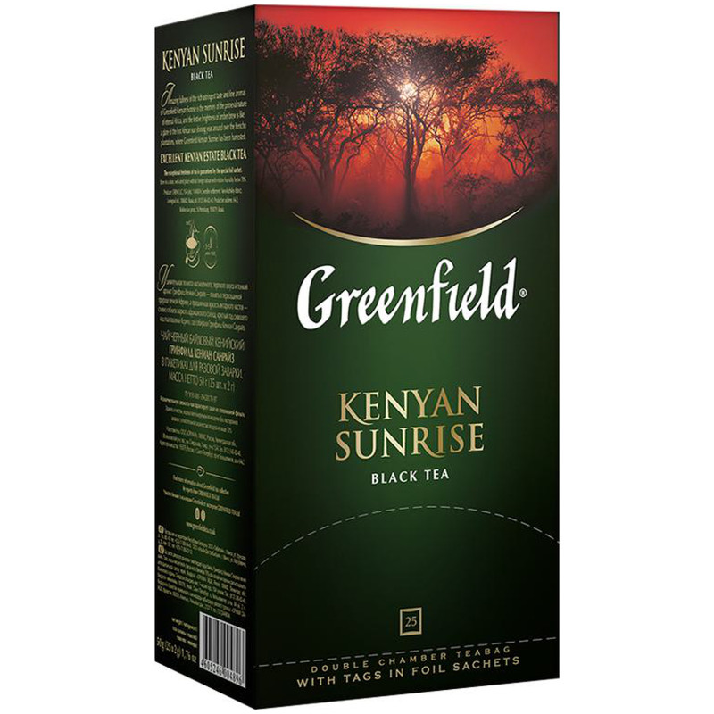 Чай Greenfield Kenyan Sunrise чёрный в пакетиках, 25х2г — фото 2