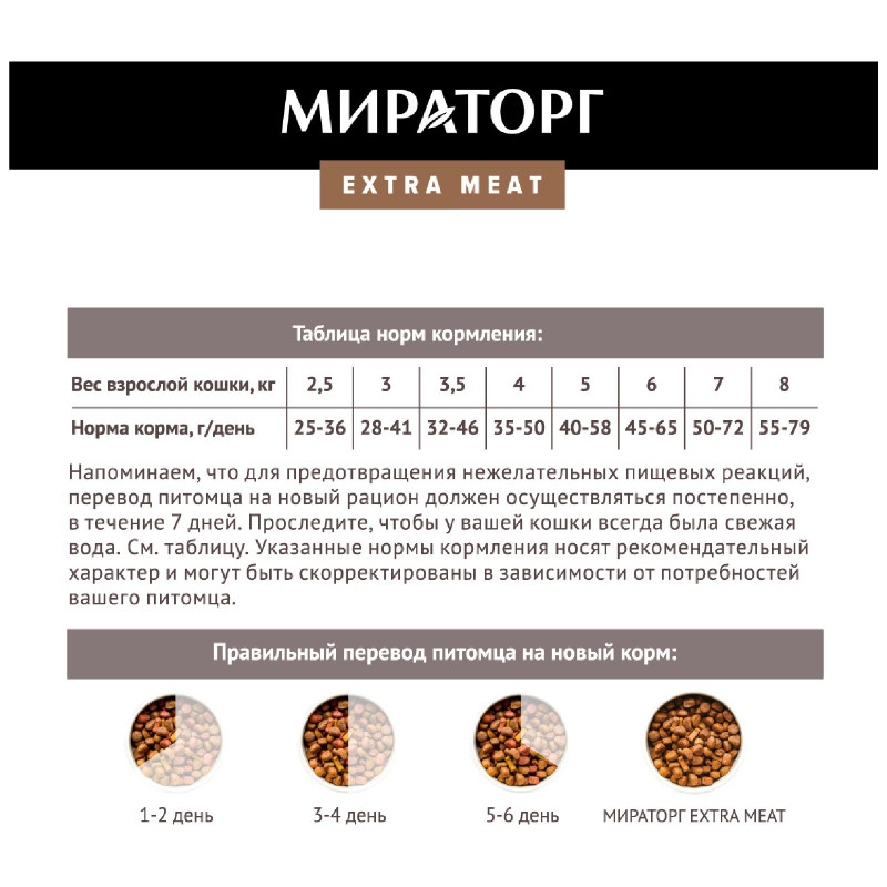 Сухой корм Мираторг Extra Meat с нежной телятиной для стерилизованных кошек, 800г — фото 5