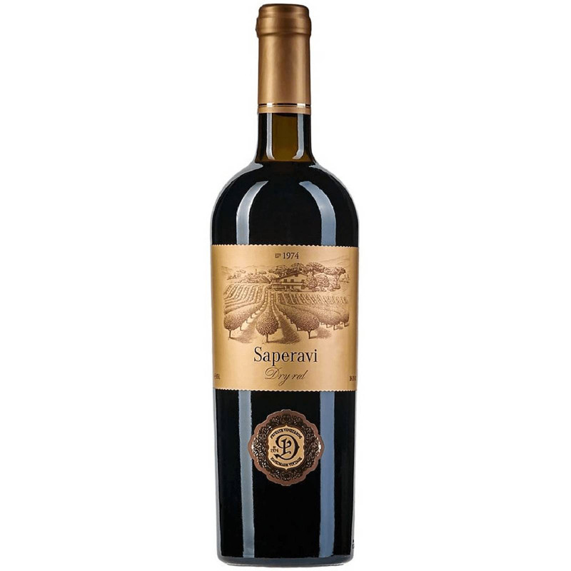 Вино Долина Saperavi красное сухое 10-12%, 750мл