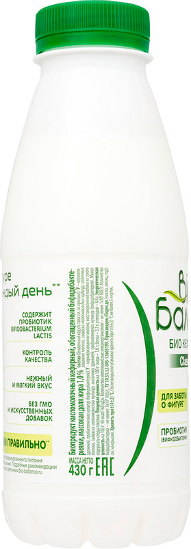 Биопродукт Bio Баланс кефирный 1%, 430мл — фото 3