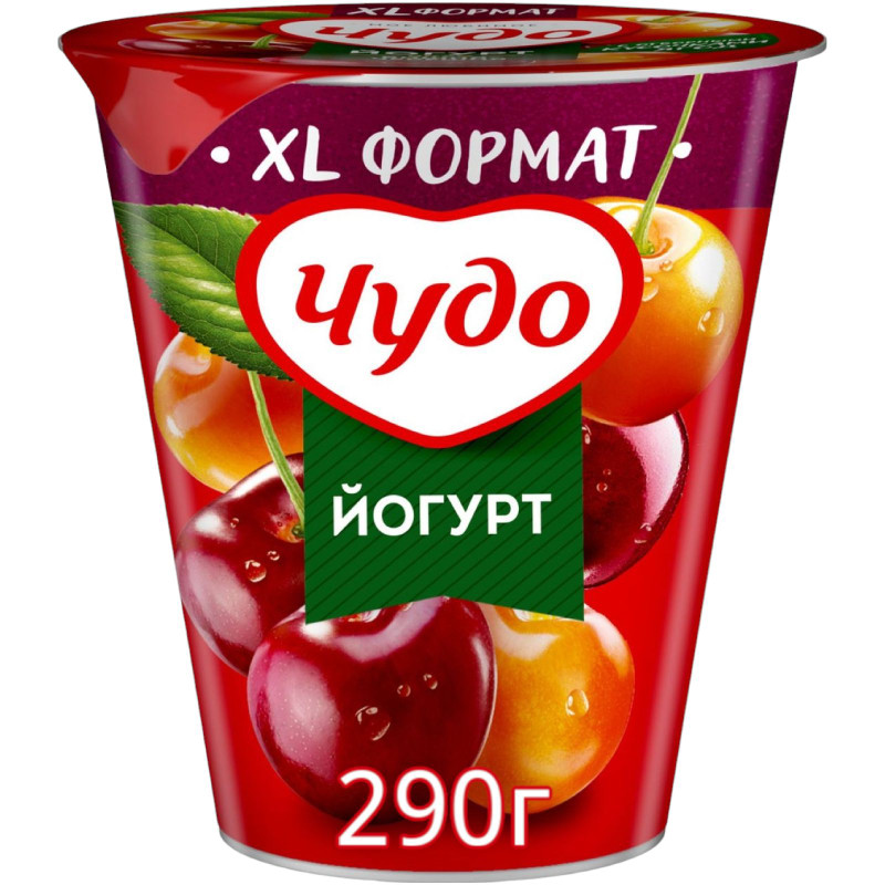 Йогурт Чудо вишня-черешня 2%, 290г