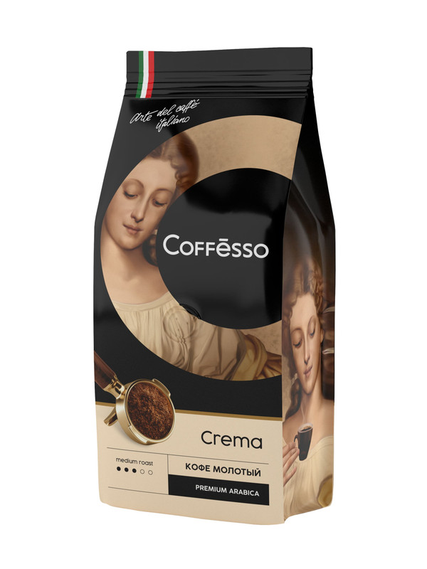 Кофе Coffesso Crema Delicato жареный молотый, 250г — фото 1