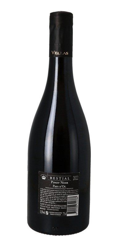 Вино Bestial Pinot Noir Vignobles Vellas красное сухое 13.5%, 750мл — фото 1
