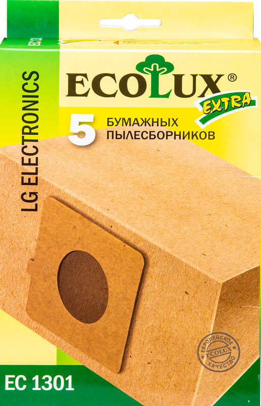 Мешок-пылесборник EcoLux ЕС1301 бумажный для пылесосов LG TB36 DB42, 5шт — фото 4
