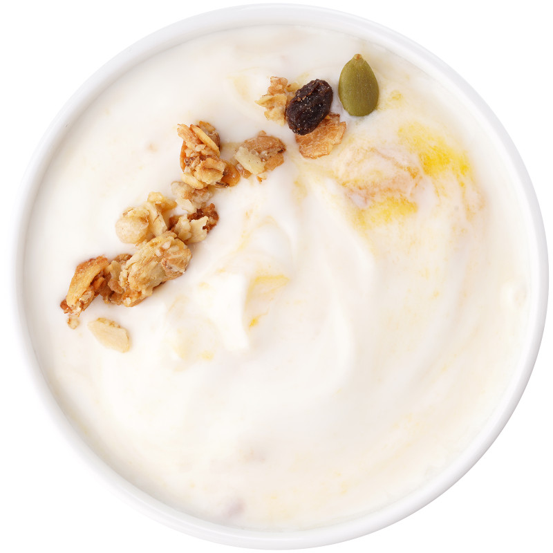 Йогурт с абрикосом миндалём и гранолой с изюмом 2.7-3.5% Зелёная Линия, 215г — фото 1