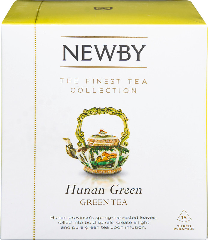 Чай Newby Хунан Грин зелёный байховый в пирамидках, 15х2.5г — фото 1