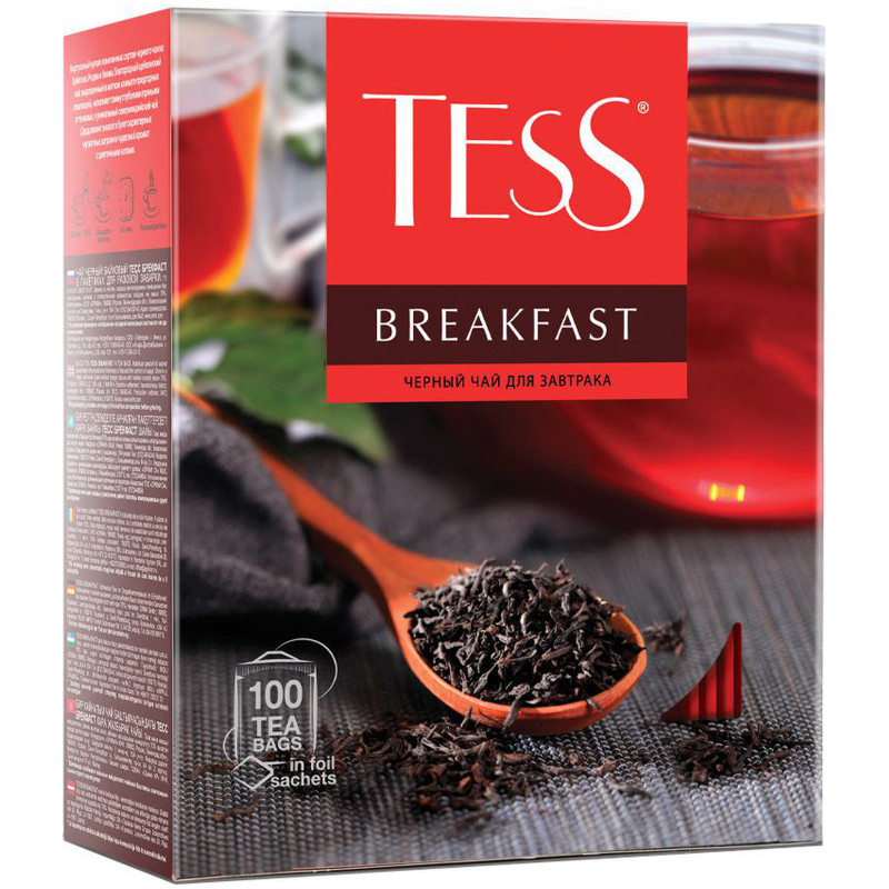 Чай Tess Breakfast чёрный байховый, 100х1.8г — фото 2