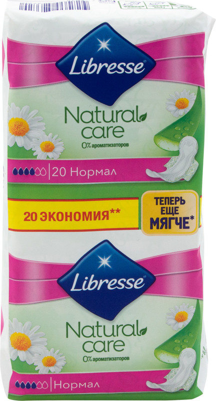 Прокладки Libresse Natural care normal, 20шт — фото 1