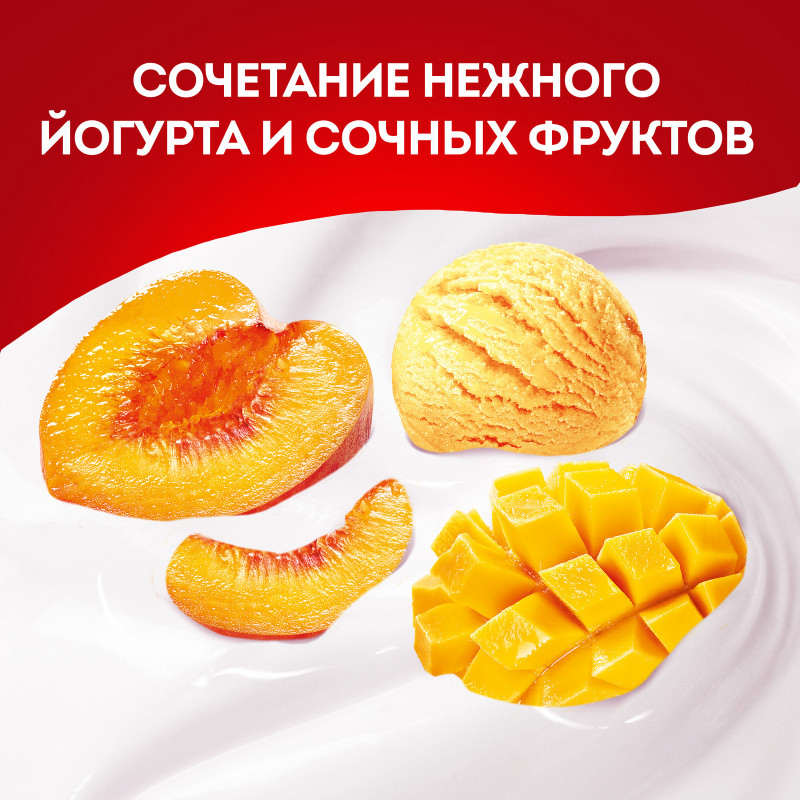 Йогурт Чудо манговый сорбет с персиком 2%, 290г — фото 2