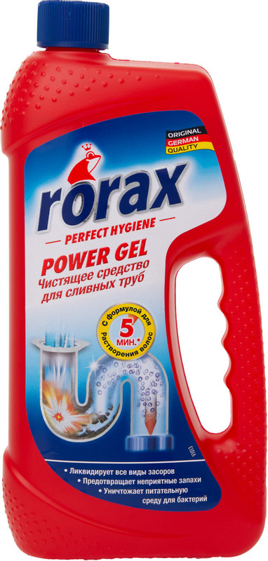Средство чистящее Rorax для устранения засоров, 1л — фото 1