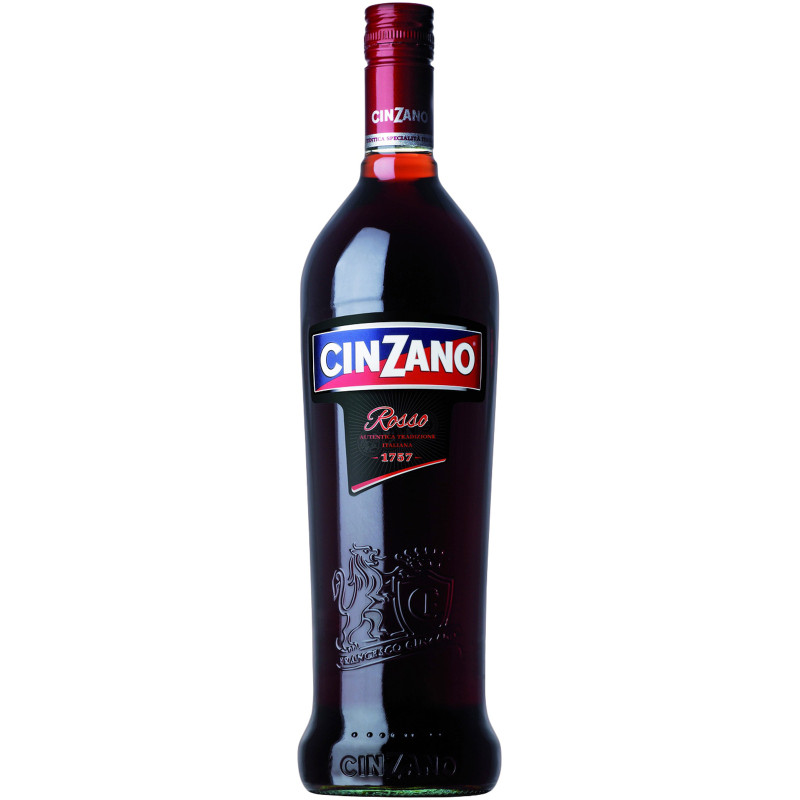 Винный напиток Вермут Cinzano Rosso красный сладкий 15%, 1л