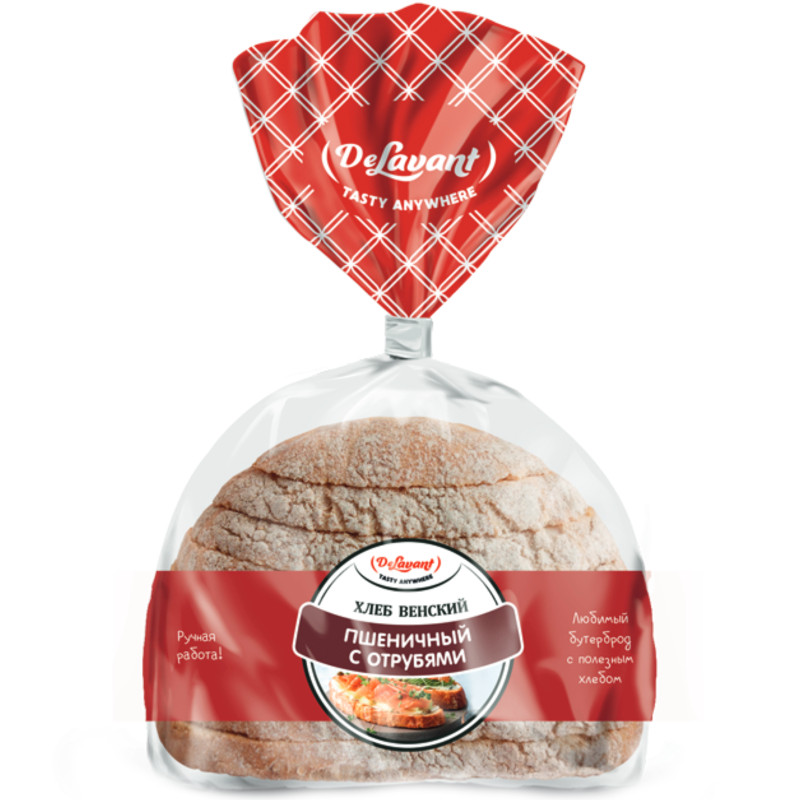 Хлеб DeLavant Венский пшеничный с отрубями, 255г
