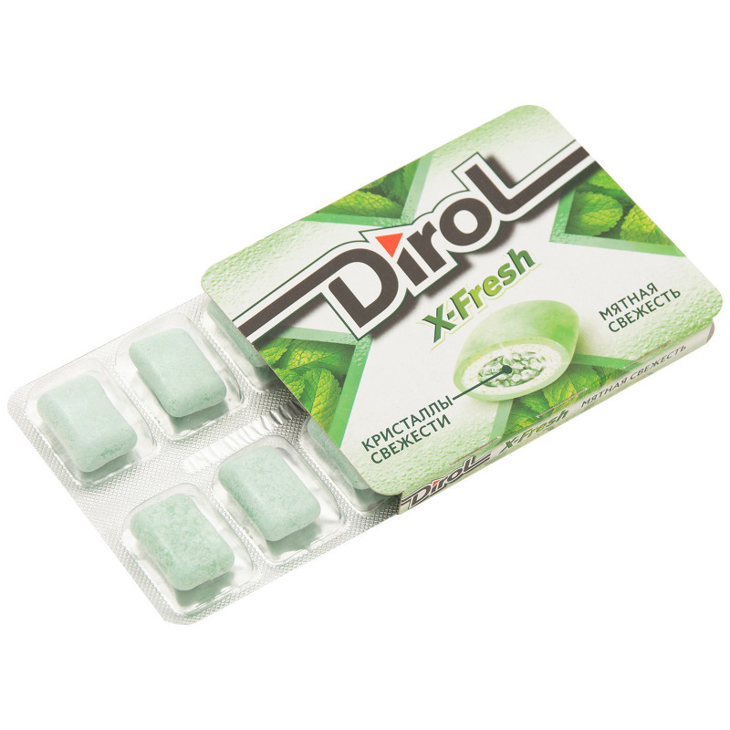 Жевательная резинка Dirol X-Fresh Мятная свежесть без сахара, 16г — фото 3