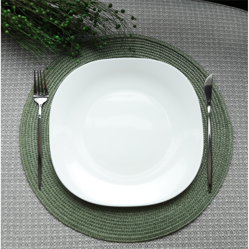 Набор тарелок Каре обеденных белых, 6x270мм — фото 2