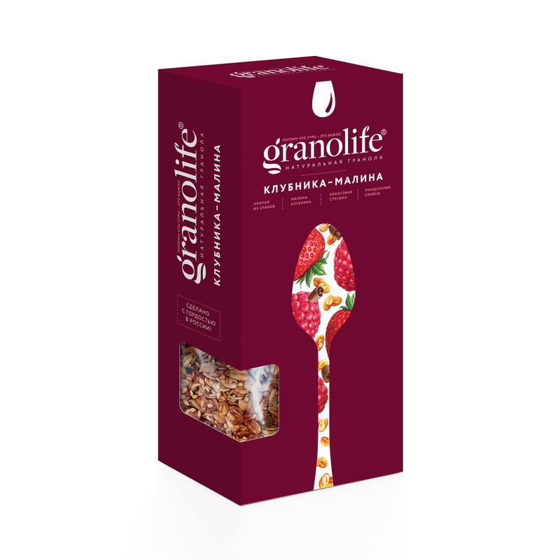 Гранола Granolife клубника-малина, 200г