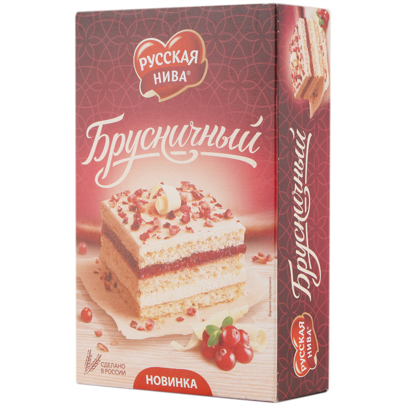 Торт бисквитный Русская Нива Брусничный, 300г — фото 2