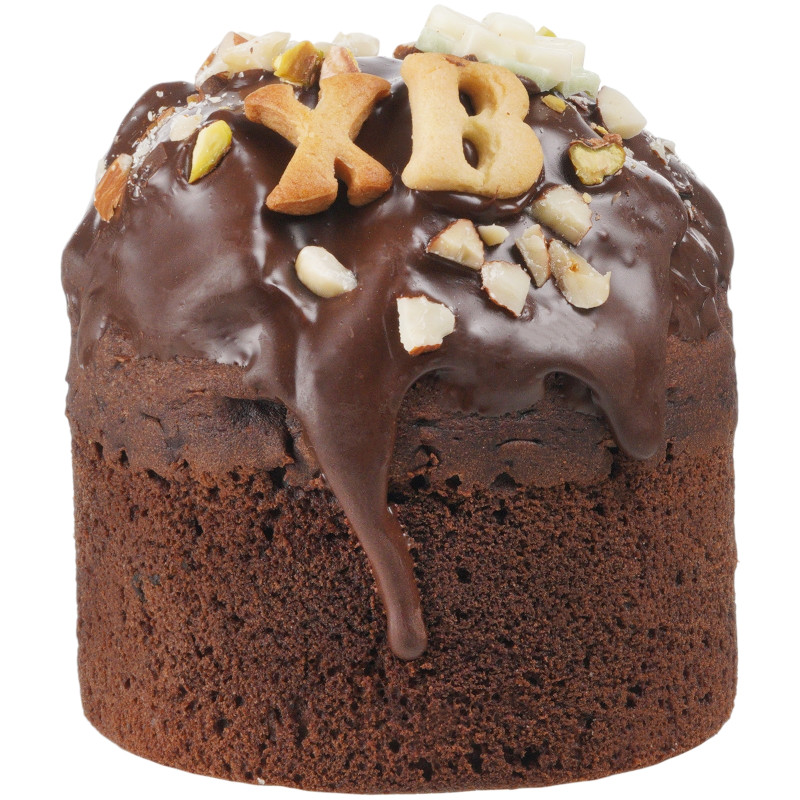 Кулич Шоколадный кексовый с изюмом бездрожжевой, 300г — фото 1