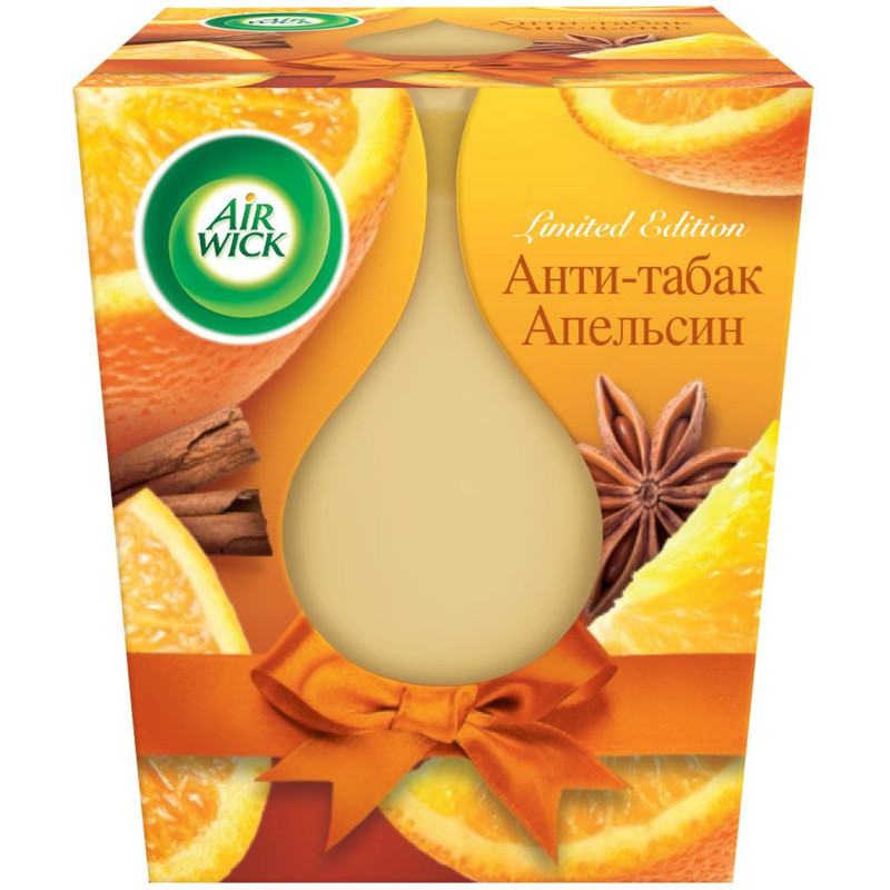 Аромосвеча Air Wick Анти-табак апельсин, 105г