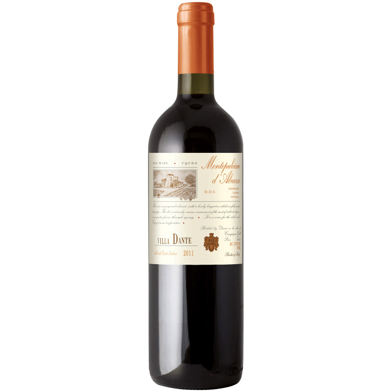 Вино Villa Dante Монтепульчано д'Абруццо красное сухое 12%, 750мл