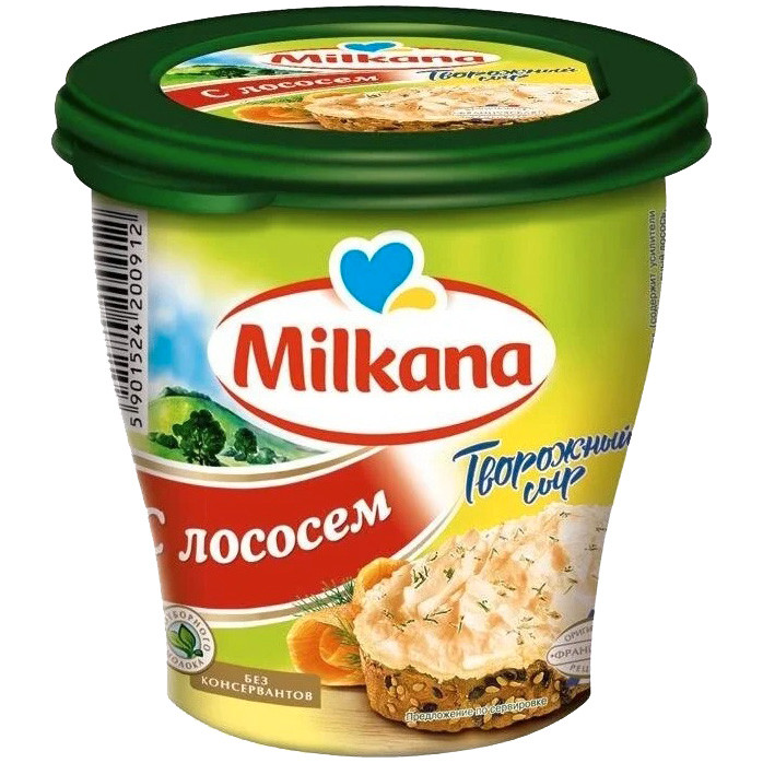 Сыр творожный Milkana с лососем 59%, 150г
