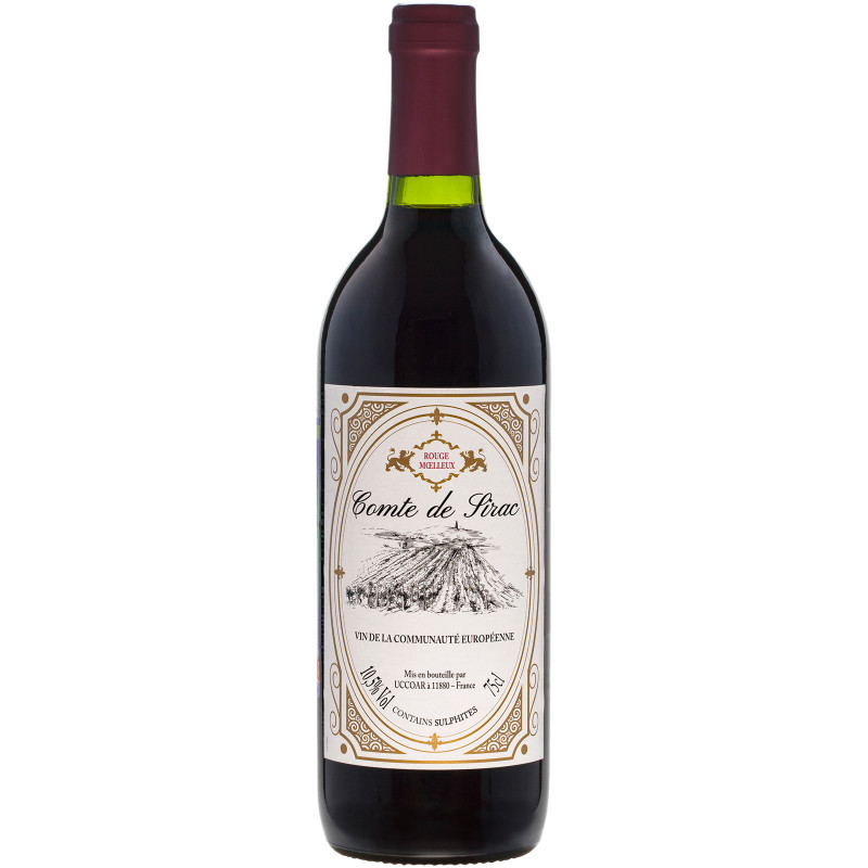 Вино Comte de Sirac красное полусладкое 10.5%, 750мл