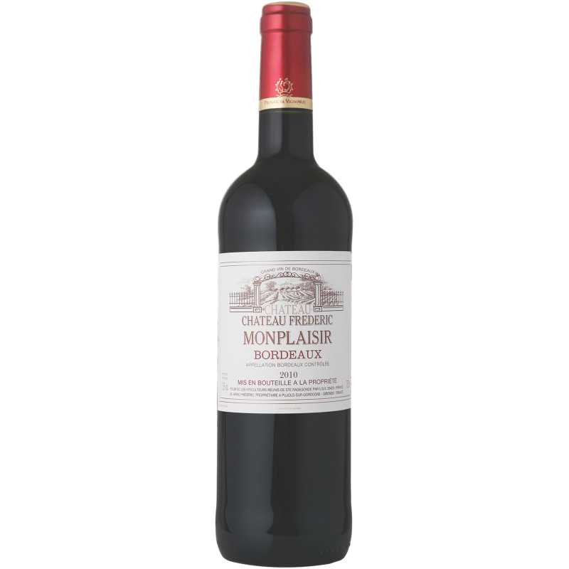 Вино Chateau Frederic Монплезир Бордо красное сухое 12.5%, 750мл