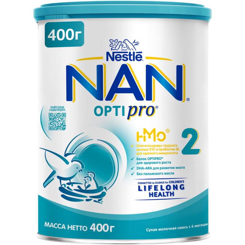 Смесь Nan 2 Optipro молочная с 6 месяцев, 400г