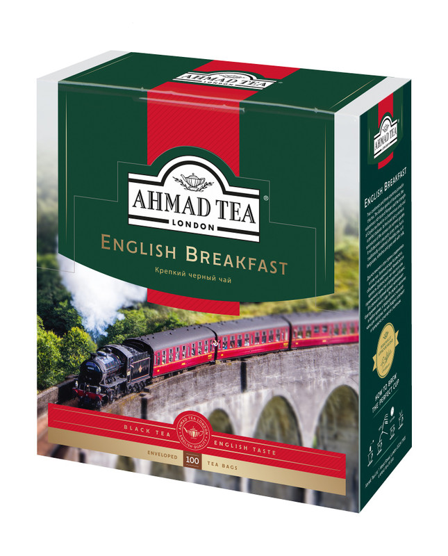 Чай Ahmad Tea Английски завтрак чёрный в пакетиках, 100х2г