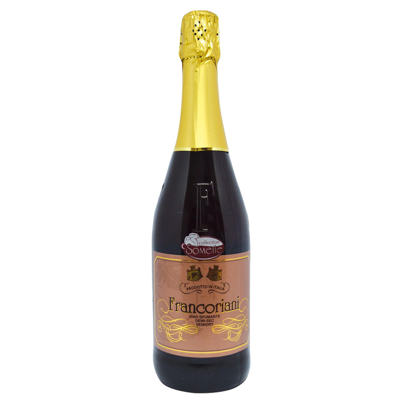 Вино Francoriani Spumante розовое полусухое 9%, 750мл