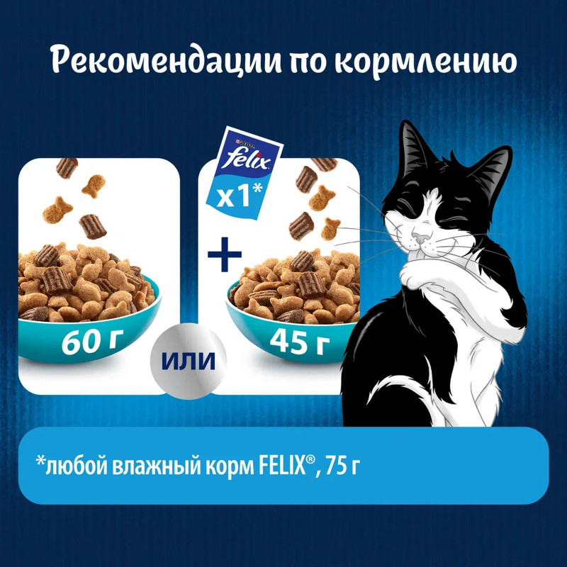 Сухой корм для кошек Felix Двойная Вкуснятина с рыбой, 200г — фото 4