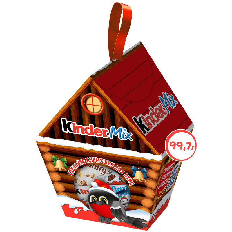 Новогодний подарок Kinder Mix + кормушка для птиц, 99.7г — фото 1