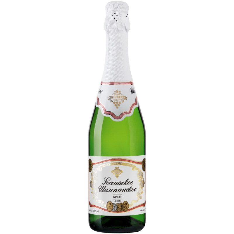 Шампанское Наследие Мастера Российское белое брют 10.5-13%, 750мл