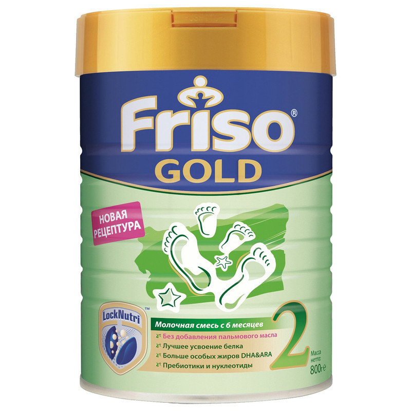 Смесь Friso 2 Gold молочная с 6 до 12 месяцев, 800г — фото 1