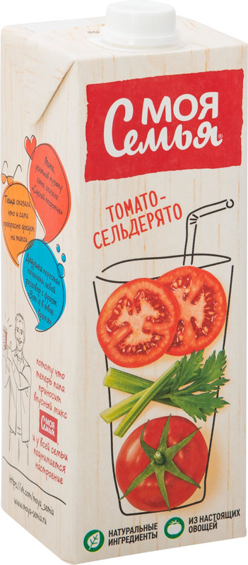 Напиток сокосодержащий Моя Семья томат-сельдерей, 950мл — фото 1