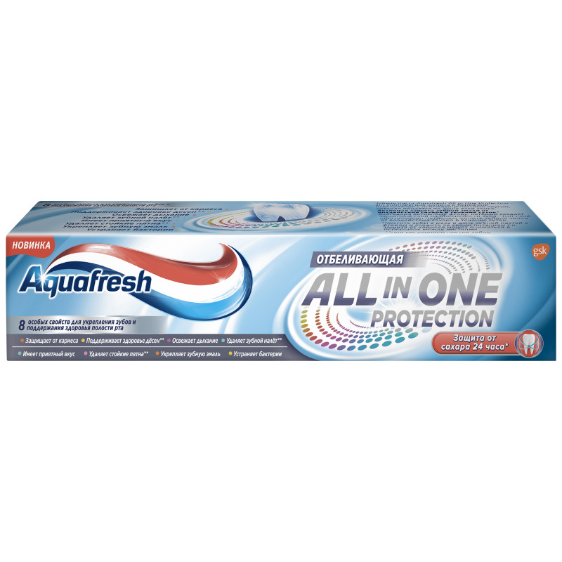Зубная паста Aquafresh All-in-One Protection Whitening, 75мл — фото 2