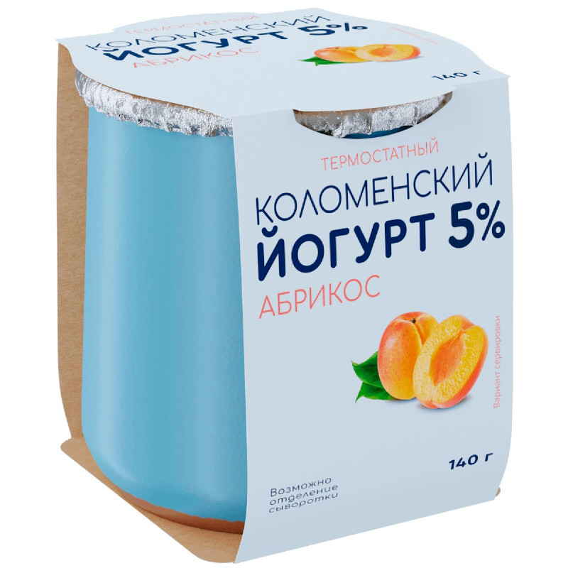 Йогурт Коломенский Абрикос 5%, 140 г — фото 1